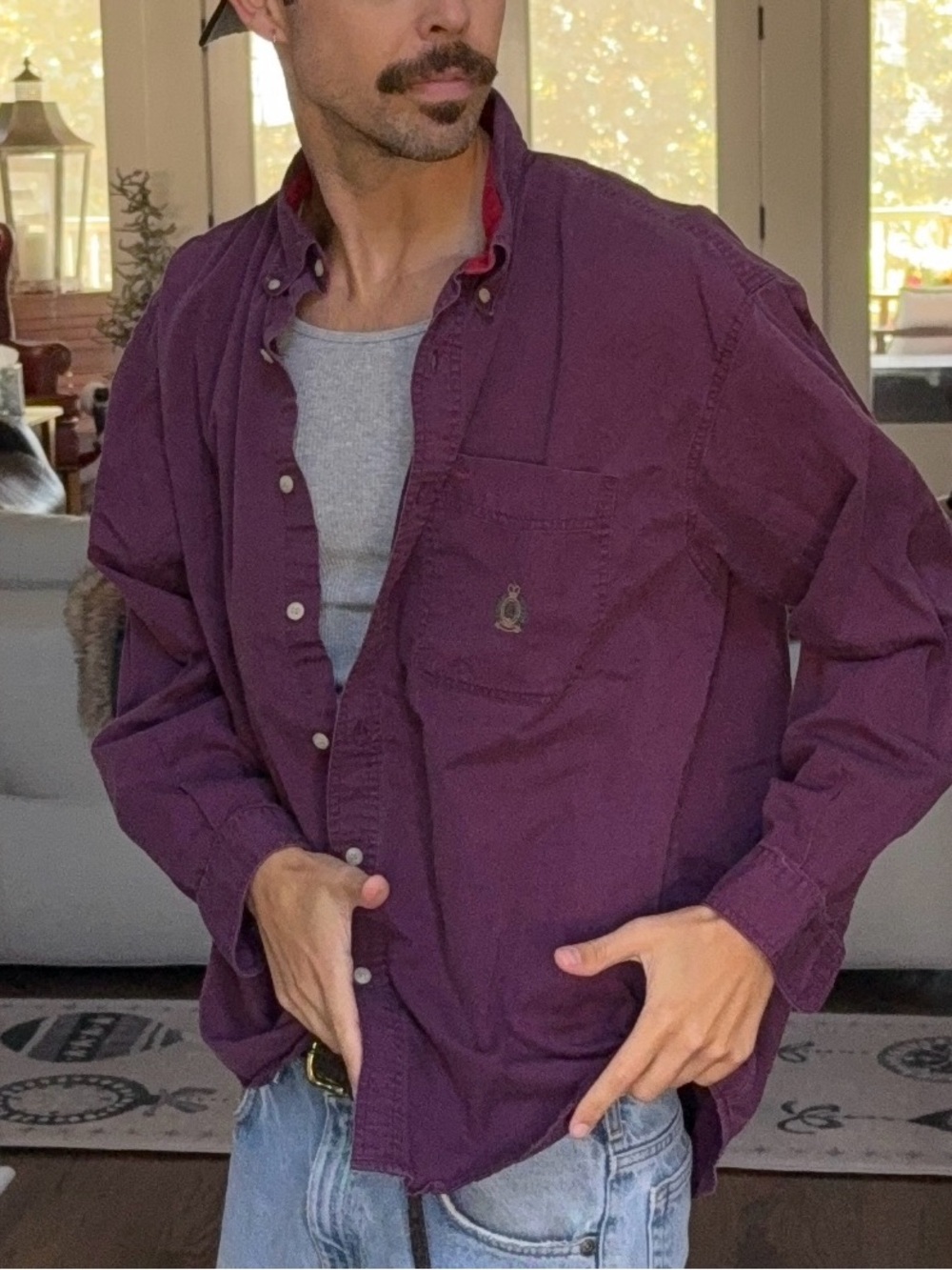 🍇 Vintage Bugle Boy Purple Button Down